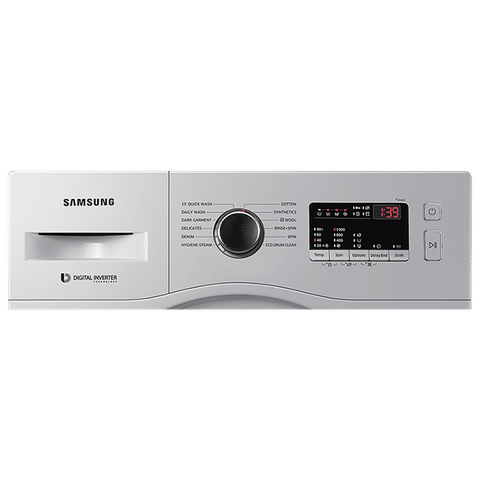 SAMSUNG 6.5 kg 5 Star Fully Automatic Front Load Washing Machine (12 Wash Programs, WW66R20GKSS/TL, Silver)