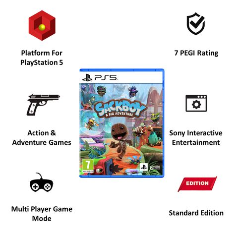 SONY Sackboy: A Big Adventure For PS5 (Action-Adventure Games, Standard Edition, PPSA-01288)