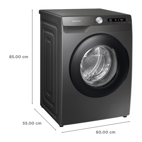 SAMSUNG 8 kg 5 Star Inverter Fully Automatic Front Load Washing Machine (WW80T504DAN/TL, AI Control Display, Inox)