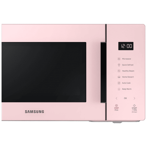 SAMSUNG Baker Series 23L Solo Microwave Oven with Auto Cook (Clean Pink)