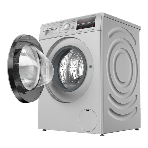 BOSCH 9/6 kg 5 Star Inverter Fully Automatic Front Load Washer Dryer (Series 4, WNA14408IN, Anti-Vibration Side Panel, Silver)