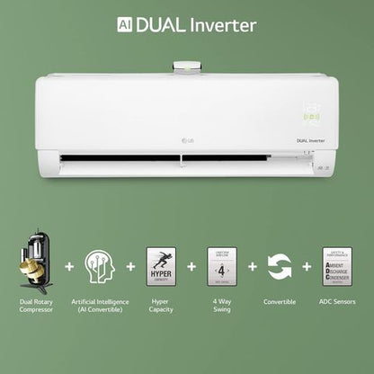 LG 6 in 1 Convertible 1.5 Ton 5 Star Dual Inverter Split Smart AC with HD Filter (2021 Model, Copper Condenser, PS-Q19APZF)