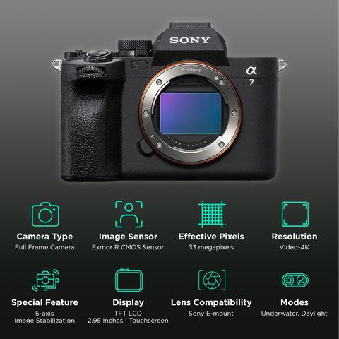 SONY Alpha 7 IV 33MP Full Frame Camera (Body Only, 35.9 x 23.9 mm Sensor, Real-Time Eye Auto Focus)