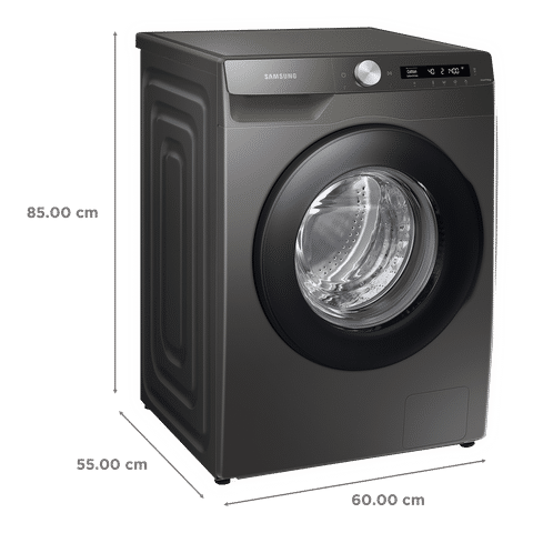 SAMSUNG 9 kg 5 Star Inverter Fully Automatic Front Load Washing Machine (WW90T504DAN1TL, AI Control Display, Inox)