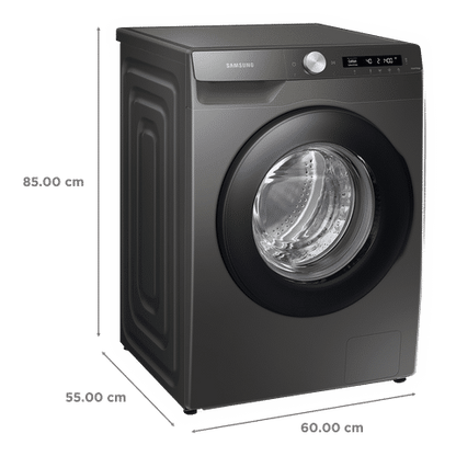 SAMSUNG 9 kg 5 Star Inverter Fully Automatic Front Load Washing Machine (WW90T504DAN1TL, AI Control Display, Inox)