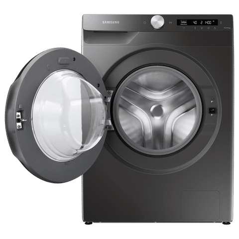 SAMSUNG 9 kg 5 Star Inverter Fully Automatic Front Load Washing Machine (WW90T504DAN1TL, AI Control Display, Inox)