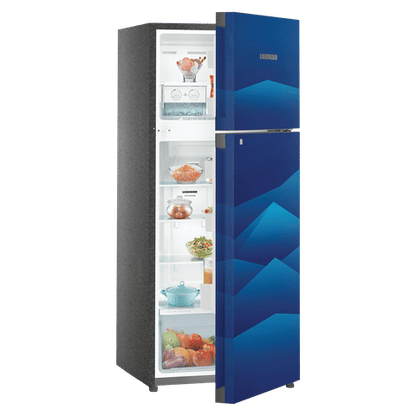 LIEBHERR 265 Litres 3 Star Frost Free Double Door Refrigerator with Forced Air Cooling (TCBL 2620, Blue Landscape)