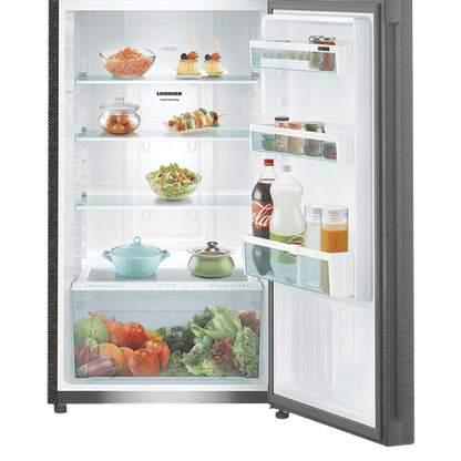 LIEBHERR 265 Litres 3 Star Frost Free Double Door Refrigerator with Forced Air Cooling (TCSL 2620 Comfort, Edelstahllook)