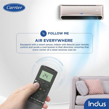 Carrier Indus CXI 4 in 1 Convertible 1.5 Ton 3 Star Hybridjet Inverter Split Smart AC with Dust Filter (2022 Model, Copper Condenser, CAI18IN3R31F1)