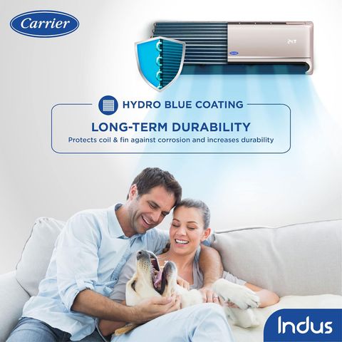 Carrier Indus CXI 4 in 1 Convertible 1.5 Ton 3 Star Hybridjet Inverter Split Smart AC with Dust Filter (2022 Model, Copper Condenser, CAI18IN3R31F1)