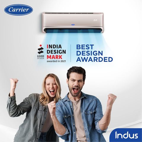 Carrier Indus CXI 4 in 1 Convertible 1.5 Ton 3 Star Hybridjet Inverter Split Smart AC with Dust Filter (2022 Model, Copper Condenser, CAI18IN3R31F1)