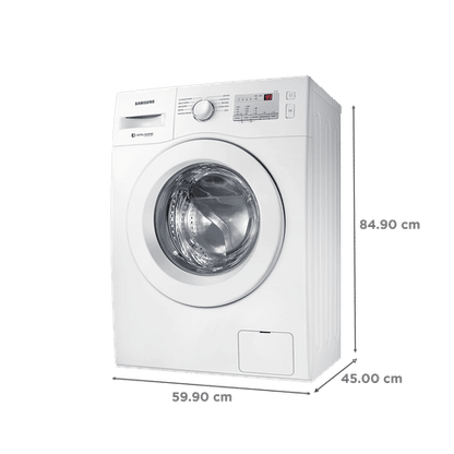 SAMSUNG 6 kg 5 Star Inverter Fully Automatic Front Load Washing Machine (WW60R20GLMA/TL, In-built Heater, White)