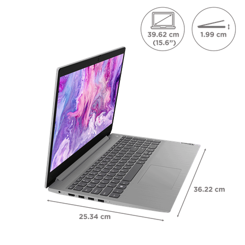 Lenovo IdeaPad 3 15IGL05 Intel Celeron (15.6 inch, 8GB, 256GB, Windows 11, MS Office 2021, Intel UHD Graphics, FHD Display, Platinum Grey, 81WQ00MQIN)