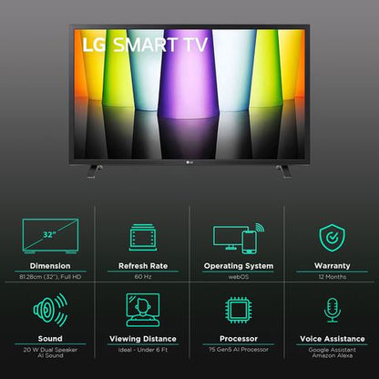 LG LQ63 81.28 cm (32 inch) Full HD LED Smart WebOS TV with Alexa Compatibility