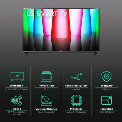 LG LQ57 81.28 cm (32 inch) HD Ready LED Smart WebOS TV with Gen5 AI Processor