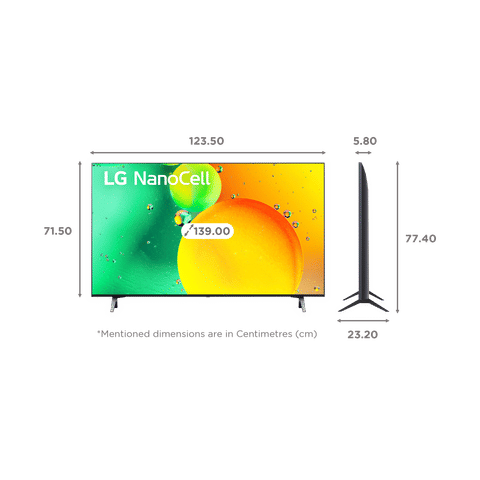 LG NANO75 139 cm (55 inch) 4K Ultra HD Nano Cell Smart WebOS TV with Voice Assistance