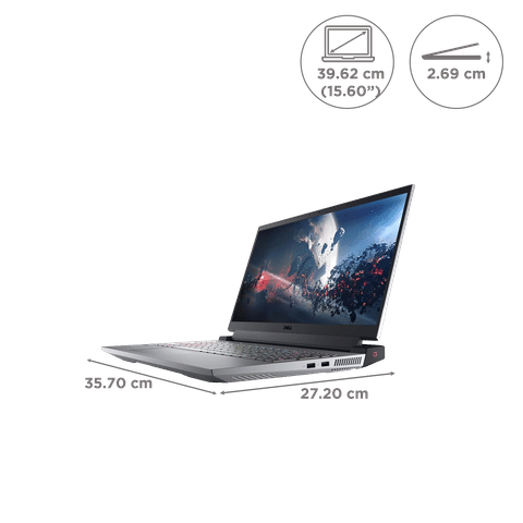 DELL Inspiron G15 5525 AMD Ryzen 7 6800H Gaming Laptop (16GB, 512GB SSD, Windows 11 Home, 4GB Graphics, 15.6 inch 120 Hz Full HD WVA AG Display, NVIDIA GeForce RTX 3060, MS Office 2021, Grey, 2.51 KG)