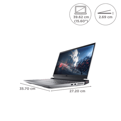 DELL Inspiron G15 5525 AMD Ryzen 7 6800H Gaming Laptop (16GB, 512GB SSD, Windows 11 Home, 4GB Graphics, 15.6 inch 120 Hz Full HD WVA AG Display, NVIDIA GeForce RTX 3060, MS Office 2021, Grey, 2.51 KG)