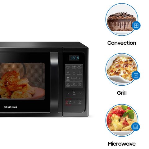 SAMSUNG 28L Convection Microwave Oven with Quartz Convection Heater (Black)