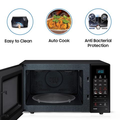 SAMSUNG Combi 21L Convection Microwave Oven with Autocook Menus (Black)