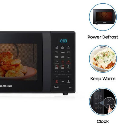 SAMSUNG Combi 21L Convection Microwave Oven with Autocook Menus (Black)