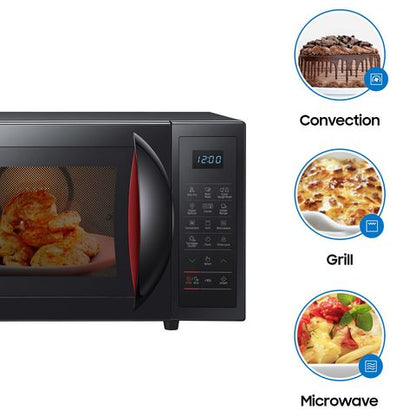 SAMSUNG 28L Convection Microwave Oven with Quartz Convection Heater (Black)