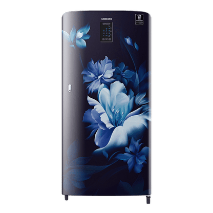 SAMSUNG 192 Liters 4 Star Direct Cool Single Door Refrigerator with Curd Maestro (RR21A2M2XUZ/HL, Midnight Blossom Blue)