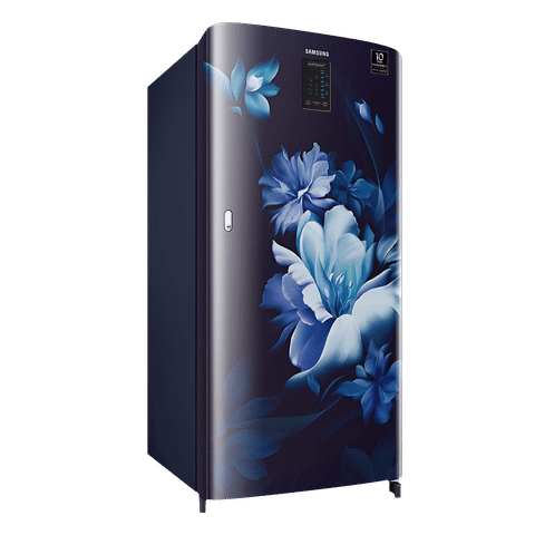 SAMSUNG 192 Liters 4 Star Direct Cool Single Door Refrigerator with Curd Maestro (RR21A2M2XUZ/HL, Midnight Blossom Blue)