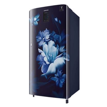 SAMSUNG 192 Liters 4 Star Direct Cool Single Door Refrigerator with Curd Maestro (RR21A2M2XUZ/HL, Midnight Blossom Blue)