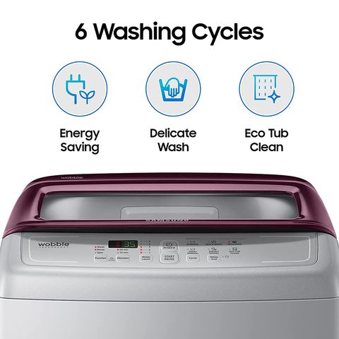 SAMSUNG 7.5 kg Inverter Fully Automatic Top Load Washing Machine (WA75A4022FS/TL, Diamond Drum, Imperial Silver)