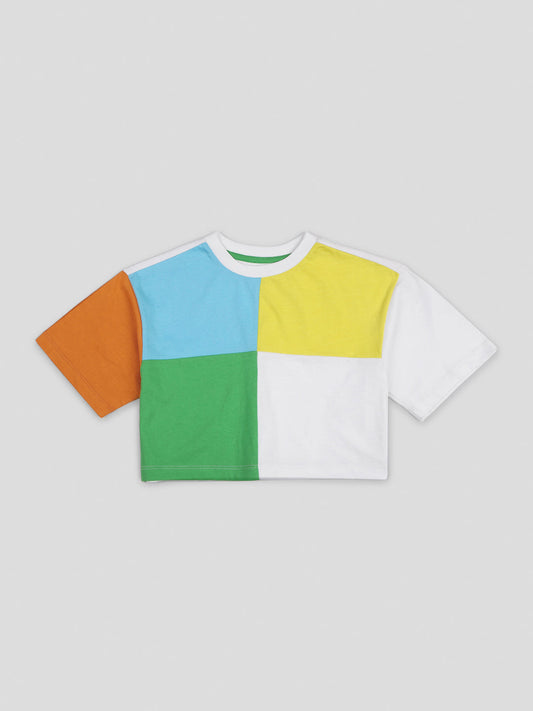 Casual cool colour block Girl’s Top