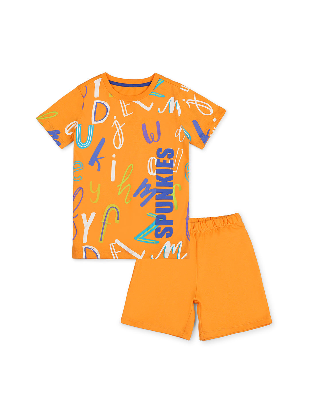 Cute typography printed boys set 