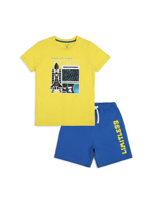 Artistic space printed boys sets