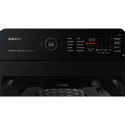 SAMSUNG 9 kg 5 Star Fully Automatic Top Load Washing Machine (WA90BG4546BVTL, Smart Control with Wi-Fi, Black Caviar)