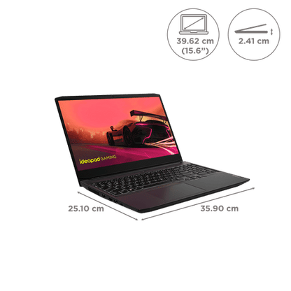 Lenovo IdeaPad Gaming 3 AMD Ryzen 5 (15.6 inch, 8GB, 512GB, Windows 11 Home, MS Office 2021, NVIDIA GeForce GTX 1650, Full HD IPS Display, Shadow Black, 82K201UFIN)