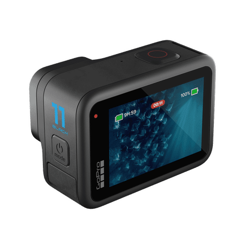 GoPro Hero11 5.3K and 27MP 60 FPS Waterproof Action Camera with Front + Rear LCD Screens (Black)