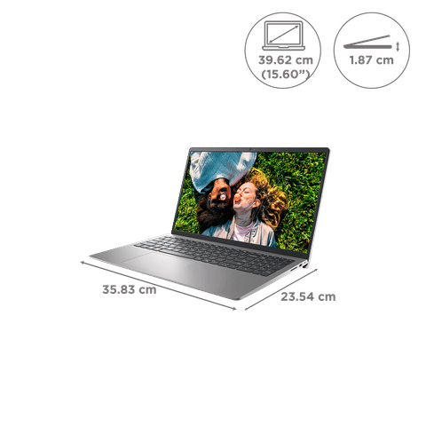 DELL Inspiron 3520 Intel Core i5 12th Gen Thin and Light Laptop (8GB, 512GB SSD, 15.6 inch FHD LED Backlit Display, MS Office 2021, Carbon Black, 1.85 KG)