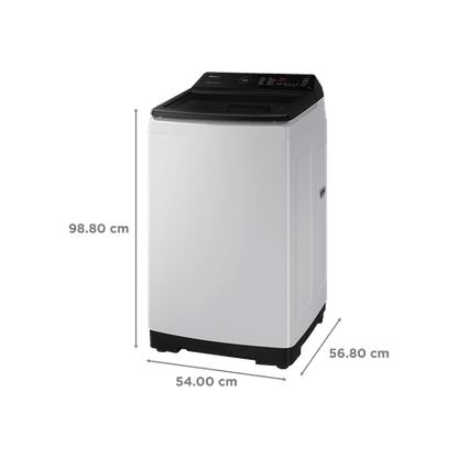 SAMSUNG 7 Kg 5 Star Inverter Fully Automatic Top Load Washing Machine (WA70BG4545BGTL, Ecobubble Technology, Light Grey)