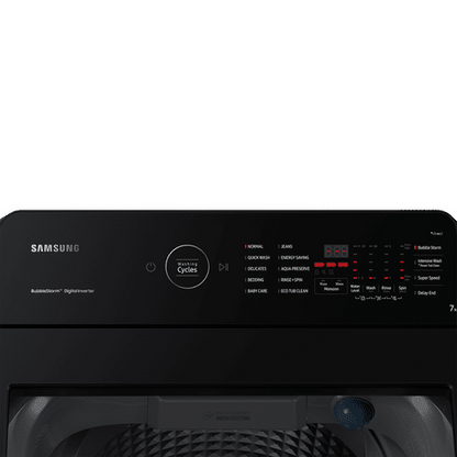 SAMSUNG 7 Kg 5 Star Inverter Fully Automatic Top Load Washing Machine (WA70BG4545BGTL, Ecobubble Technology, Light Grey)