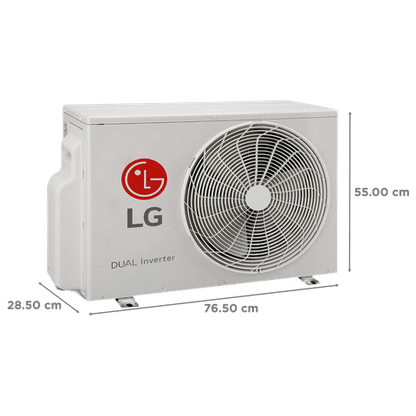 LG 6 in 1 Convertible 1 Ton 3 Star AI Dual Inverter Split AC with Auto Clean (2023 Model, Copper Condenser, RS-Q12BNXE)