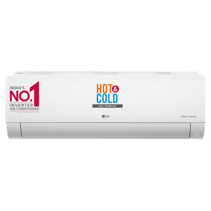 LG 5 in 1 Convertible 2 Ton 3 Star Hot & Cold Dual Inverter Split AC with 4-Way Swing (2023 Model, Copper Condenser, RS-H24VNXE)