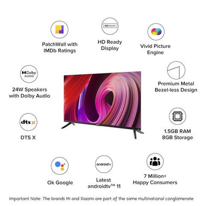 Xiaomi 5A Pro 80 cm (32 inch) HD Ready LED Smart Android TV with Dolby Audio (2022 model)