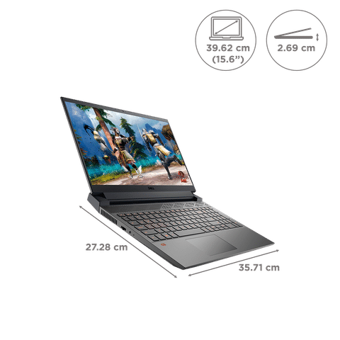 DELL Inspiron G15 5520 Intel Core i7 12th Gen (15.6 inch, 16GB, 512GB, Windows 11, MS Office 2021, NVIDIA GeForce RTX 3060, Full HD Display, Dark Shadow Grey, D560895WIN9S)