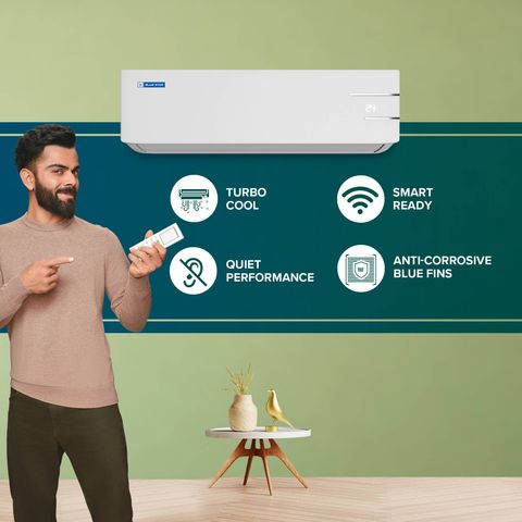 Blue Star 4 in 1 Convertible 1.5 Ton 3 Star Inverter Split AC with Dust Filter (2023 Model, Copper Condenser, IB318YKU)