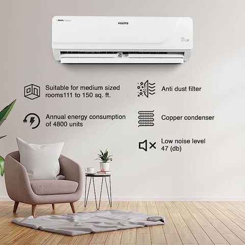 VOLTAS Vectra Platina 4 in 1 Convertible 1.5 Ton 3 Star Inverter Split AC with Anti Dust Filter (2023 Model, Copper Condenser)