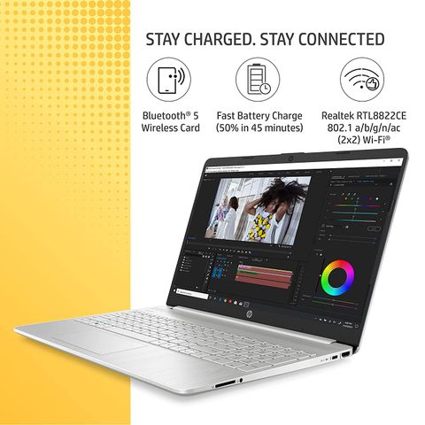 HP 15S-FQ5327TU Intel Core i3 12th Gen Laptop (8GB, 512GB SSD, Windows 11 Home, 15.6 Inch Full HD Display, MS Office 2021, Natural Silver, 1.69 KG)