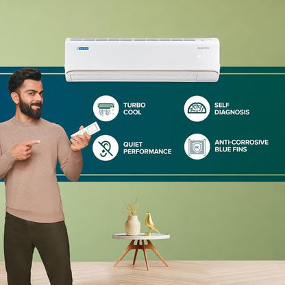 Blue Star FNU 4 in 1 Convertible 1 Ton 4 Star Inverter Split AC with Dust Filter (Copper Condenser, IA412FNU)