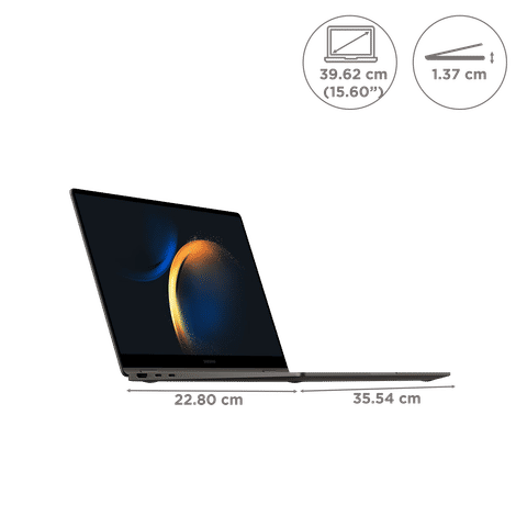 SAMSUNG Galaxy Book 3 360 Intel Evo Core i7 13th Gen (15.6 inch, 16GB, 512GB, Windows 11 Home, MS Office 2021, Intel Iris Xe, Full HD OLED Display, Graphite, NP750QFG-KA1IN)