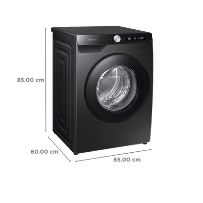 SAMSUNG 12 kg 5 Star Inverter Fully Automatic Front Load Washing Machine (WW12T504DAB/TL, Built-In Heater, Black Caviar)