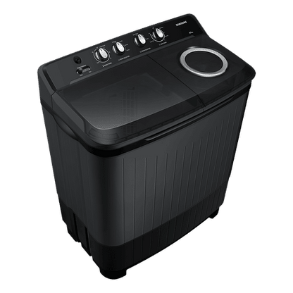 SAMSUNG 8.5 kg 5 Star Semi Automatic Washing Machine with Air Turbo Drying System (WT85B4200GD/TL, Dark Grey)